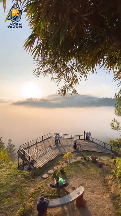 wisata pemandangan alam diatas awan yg terdapat di calo blang gele